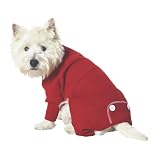 Pet Supplies : Long John Thermal Pajamas (Red) Small (10-12 in Long)