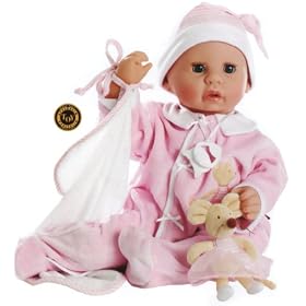 Award Winning Baby Doll: Incl. Sleep Cap, Plush Mouse Lovey, Blanket and Pacifier.