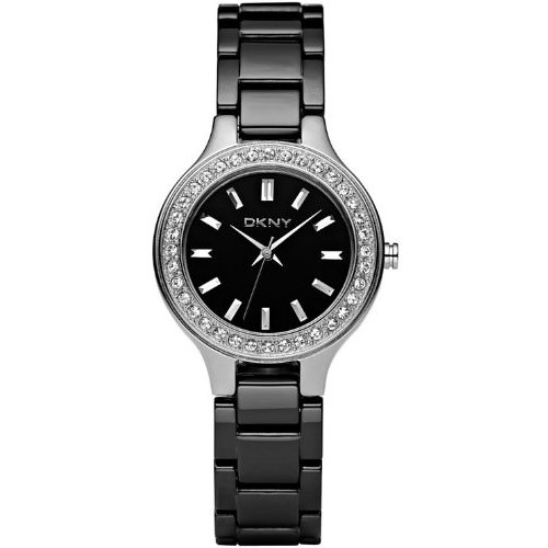 DKNY Ceramic Quartz Black Dial Women's Watch NY4980