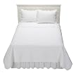 Simply Shabby Chic White Cottage Coverlet - Twin