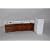 Dolls house walnut kitchen units with fridge