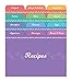 Jot & Mark Recipe Card Dividers | 24 Tabs per Set, Works With 4x6 Inch Cards, Helps Organize Recipe Box (Rainbow)