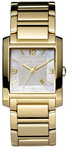 Michael Kors Bracelet White Striped Mother-of-Pearl Dial Women's Watch #MK3147