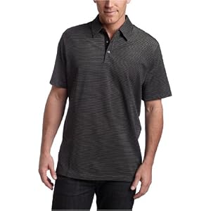 Perry Ellis Men's Textured Stripe Polo