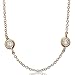 14k Gold Vermeil Cubic Zirconia CZ By The Yard Necklace Chain 54 inch image 2