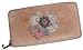Juicy Couture Zip Around Wallet Velour Rich Camel