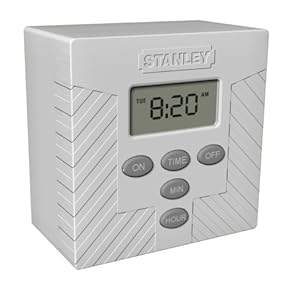 Stanley 31206 TimerMax Indoor Digital Lamp Timer, White - Wall Timer