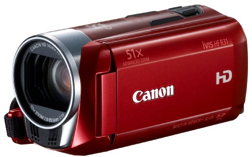 Canon デジタルビデオカメラ iVIS HF R31 レッド 光学32倍ズーム フルフラットタッチパネル IVISHFR31RD