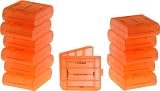 (12 Pack) AA / AAA Bright Orange 4 Cell Battery Case with Charge Reminder Markings