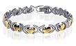 Stainless Steel Magnetic Heart Ladies Bracelet 7.75 inch