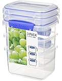 Sistema Klip It 3 by 13-1/2-Ounce Containers, 3-Pack, Clear