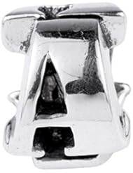 SilveRado (tm) SRM037 Sterling Silver Letter A Bead / Charm
