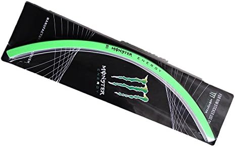 14-16inch Monster Wheel Rim Stripe Reflective Decal Tape Sticker for Car, Motorcycle, Bicycle (Green)