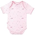 Kushies Unisex-Baby Newborn Follow Me Organic Short Sleeve Bodysuit, Pink, 9 Months