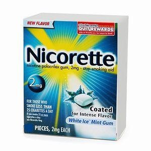 Nicorette-Nicotine Stop Smoking Aid, 2mg White Ice 100 Pieces