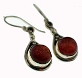 Sterling Silver Gemstone Earrings - Sunstone (5x8mm)