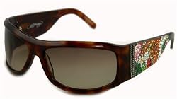 AUTHENTIC ED HARDY SUNGLASSES EHS 007 TORTOISE ALIVE AWARE TATOO