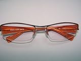 Authentic Alain Mikli A0695 11 A069511 Orange/Black Semi-Rimless Eyeglasses 54mm