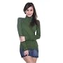American Apparel Women's Baby Rib Long Sleeve Turtleneck T-shirt
