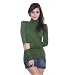 American Apparel Women's Baby Rib Long Sleeve Turtleneck T-shirt