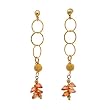 Made in Italy Stylish Earrings With 14.00ctw Cubic zirconia Made of 14K/925 Gold plated Silver. Total item weight 6.5g Length 66mm
