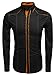 Coofandy Men's Button Down Dress Shirts Casual Slim Fit Shirt Black XXL