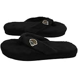 NFL Jacksonville Jaguars Ladies Black Plush Thong Slippers (9/10)