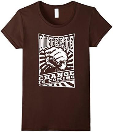 Women's DU30 is my president T-Shirt - Duterte for president Medium Brown