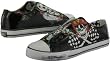 ED HARDY Lowrise Patent Mens Black Skull Sneakers