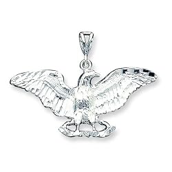Sterling Silver Eagle Pendant with 20 inch Sterling Silver Chain