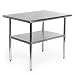 GRIDMANN NSF Stainless Steel Commercial Kitchen Prep & Work Table - 36 in. x 24 in.