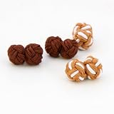 Sandy brown white,chocolate saddle brown popular knot silk Cufflinks with Gift Box discount gift Y&G Ten pair of Silk Cufflinks C7197