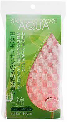 アクア キトサン抗菌タオル ピンク