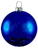 Shiny Midnight Blue Commercial Shatterproof Christmas Ball Ornament