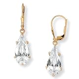 DiamonUltra ! &acute; Cubic Zirconia 18k / Sterling Silver Earrings - B00007JIH2