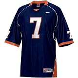 Men`s Illinois Fighting Illini #7 Navy Twilled Football Jersey