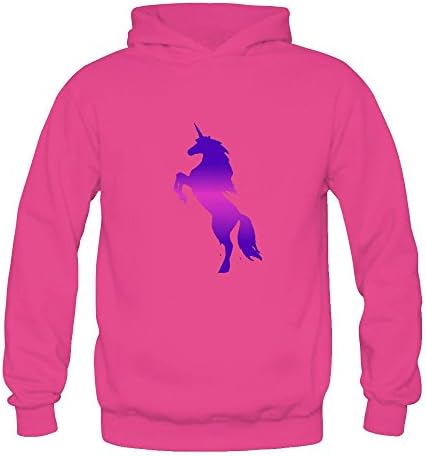 ZHEIUU Women's Unicorn Dripping Pink Hoodie