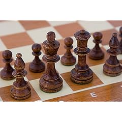 Turnier Schachbrett (nicht faltbar) + Figuren nach Staunton 5 (in extra Box) - als SET