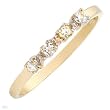 Beautiful Ring With Precious Stones - Genuine Diamond and Aquamarines Beautifully Designed in Yellow Gold - Certificate Available.