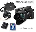 Panasonic DMC-FZ28E Schwarz (10 Megapixel, 18-fach opt. Zoom) im Bundle mit Kameratasche von Bilora , Ersatzakku CGA-S006, sowie Speicherkarte 8GB SDHC und eine Displayschutzfolie!