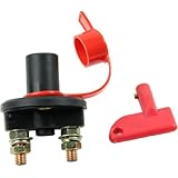 Estone Car Battery Disconnect Master Kill Switch Cut Off Marine RV With Removable Key