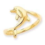 14k Gold Dolphin Ring