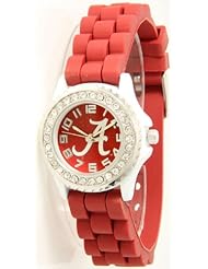 Officially Licensed Two Toned Maroon & White Womens Silicone College Watch - Alabama Crimson Tide