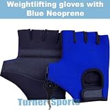 NEOPRENE WEIGHT LIFTING GLOVES BODY BUILDING TRAINING CYCLING GLOVES Blue Small