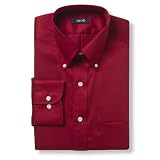 Izod Easy Care Cotton Twill Solid Dress Shirt - Button Down Collar