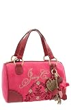 Juicy Couture Resin Madge Flower Satchel Bag Purse Tote Pink Martinique