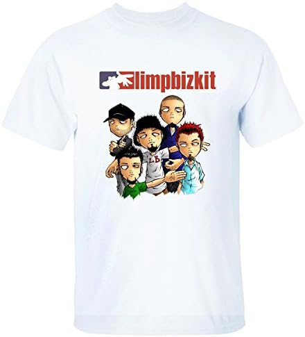 XANAN Limp Bizkit Men Short Sleeve T Shirt white M