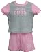 Newborn Girl`s Chicago Cubs 2 Piece Short Set