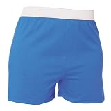 Royal Blue solid color jersey elastic waist comfortable unisex boxer boxer shorts leisure, no fly, 5 adult sizes
