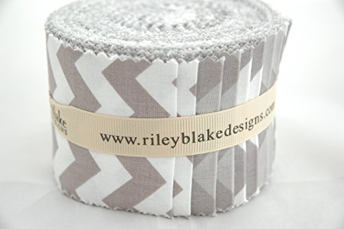 Riley Blake BASICS VARIETY GRAY Rolie Polie 24 2.5 inch Jelly Roll Strips Quilt Fabric RP-40-24